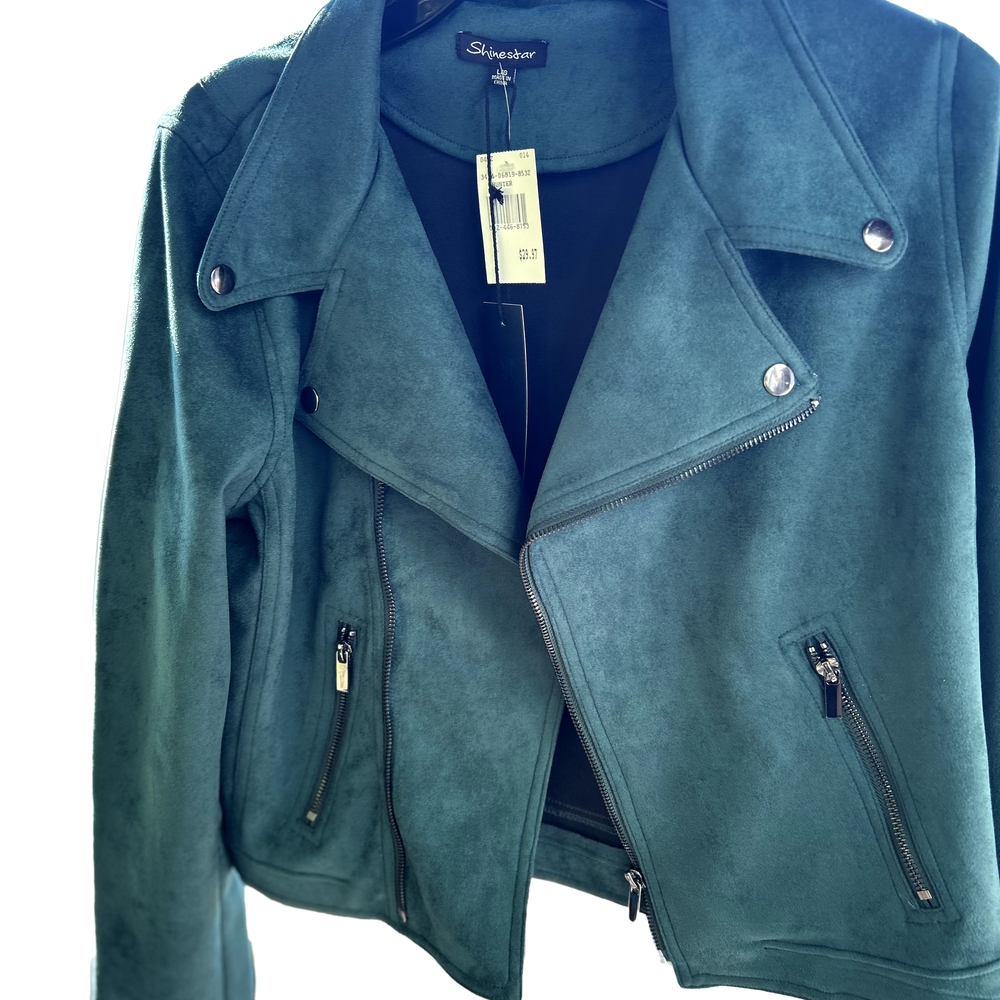 Women's Teal Suede Jacket